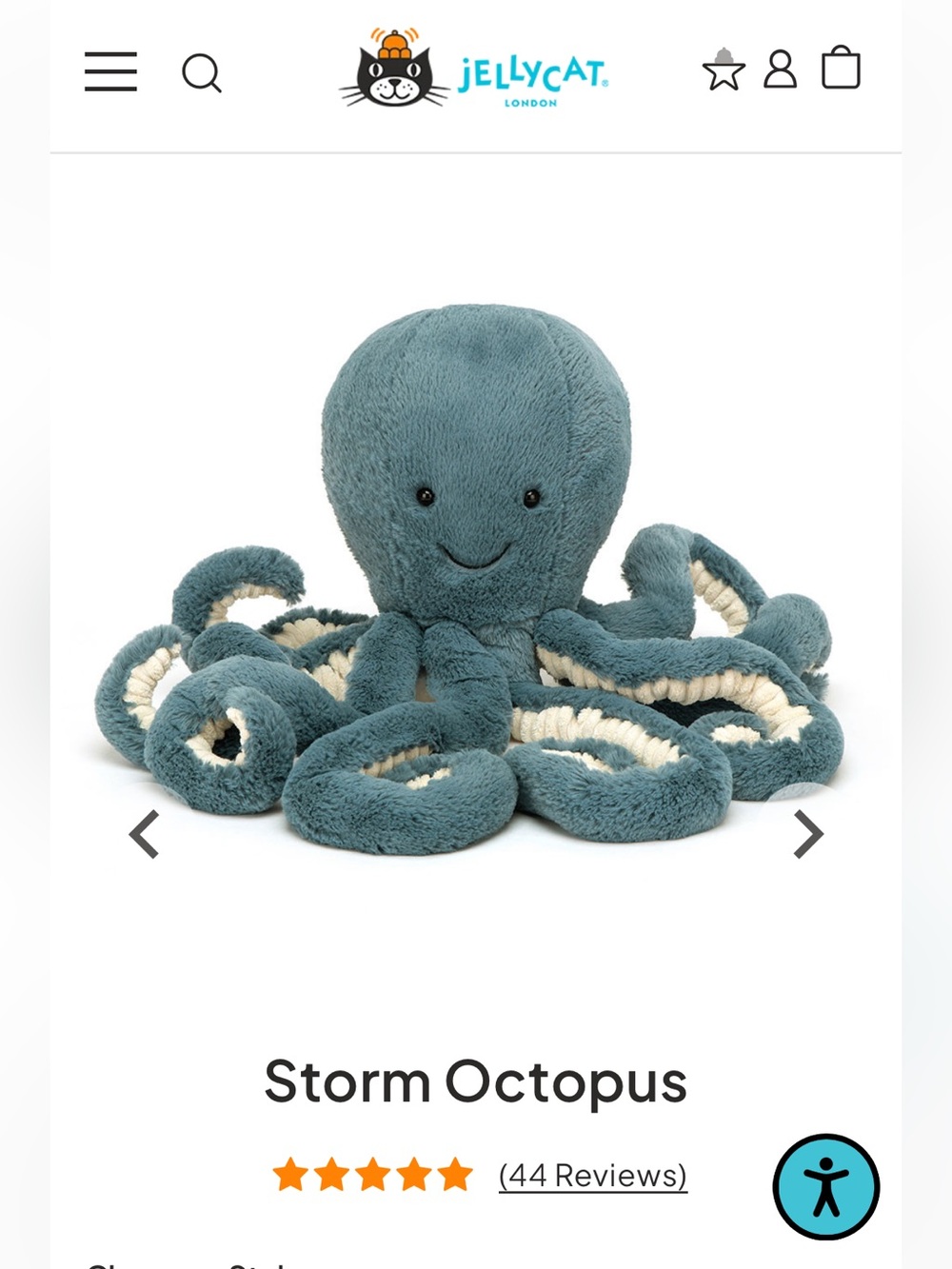 Jellycat Storm Octopus Large (Retired)